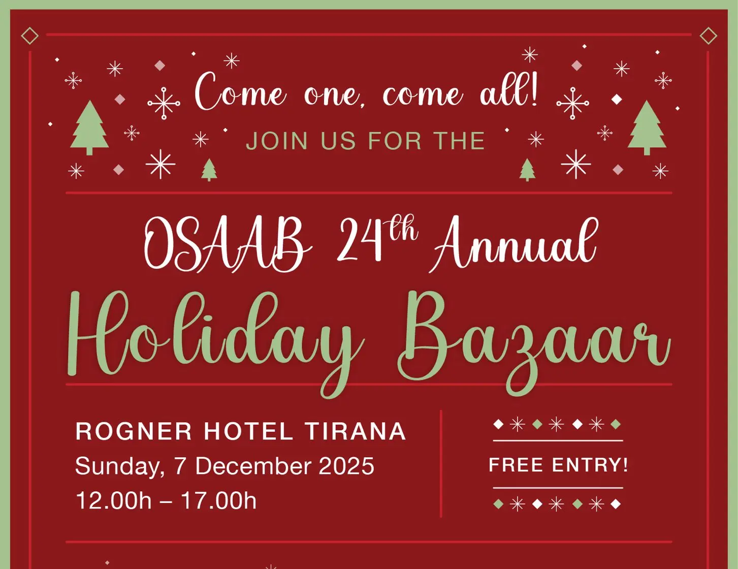 Osaab Christmas Market - Fundraiser Osaab Christmas Market - Fundraiser